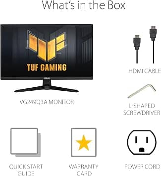 ASUS VG249Q3A Monitors 23.8" 1366x768 180Hz New Black